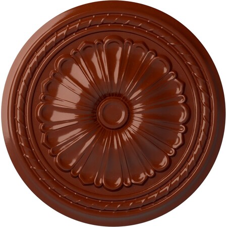 Ekena Millwork Alexa Ceiling Medallion (Fits Canopies up to 2 7/8"), Hand-Painted Firebrick, 20 1/2"OD x 1 7/8"P CM20ALFIF